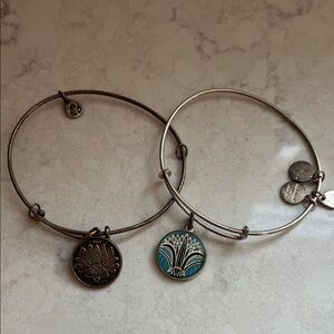 Silver and Bronze Charm Bracelets